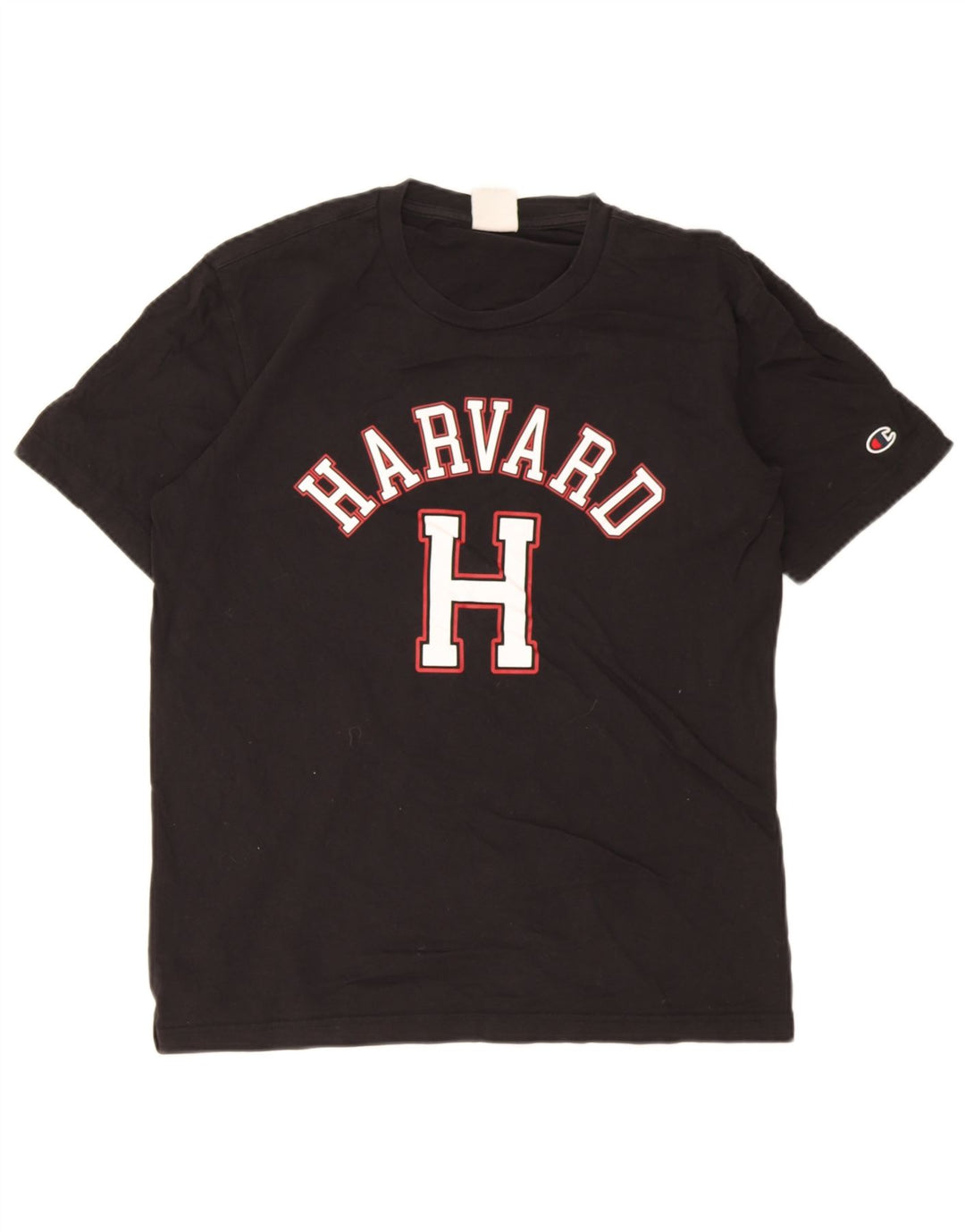 Champion Herren Harvard Graphic T-Shirt Top Mittelschwarze Baumwolle