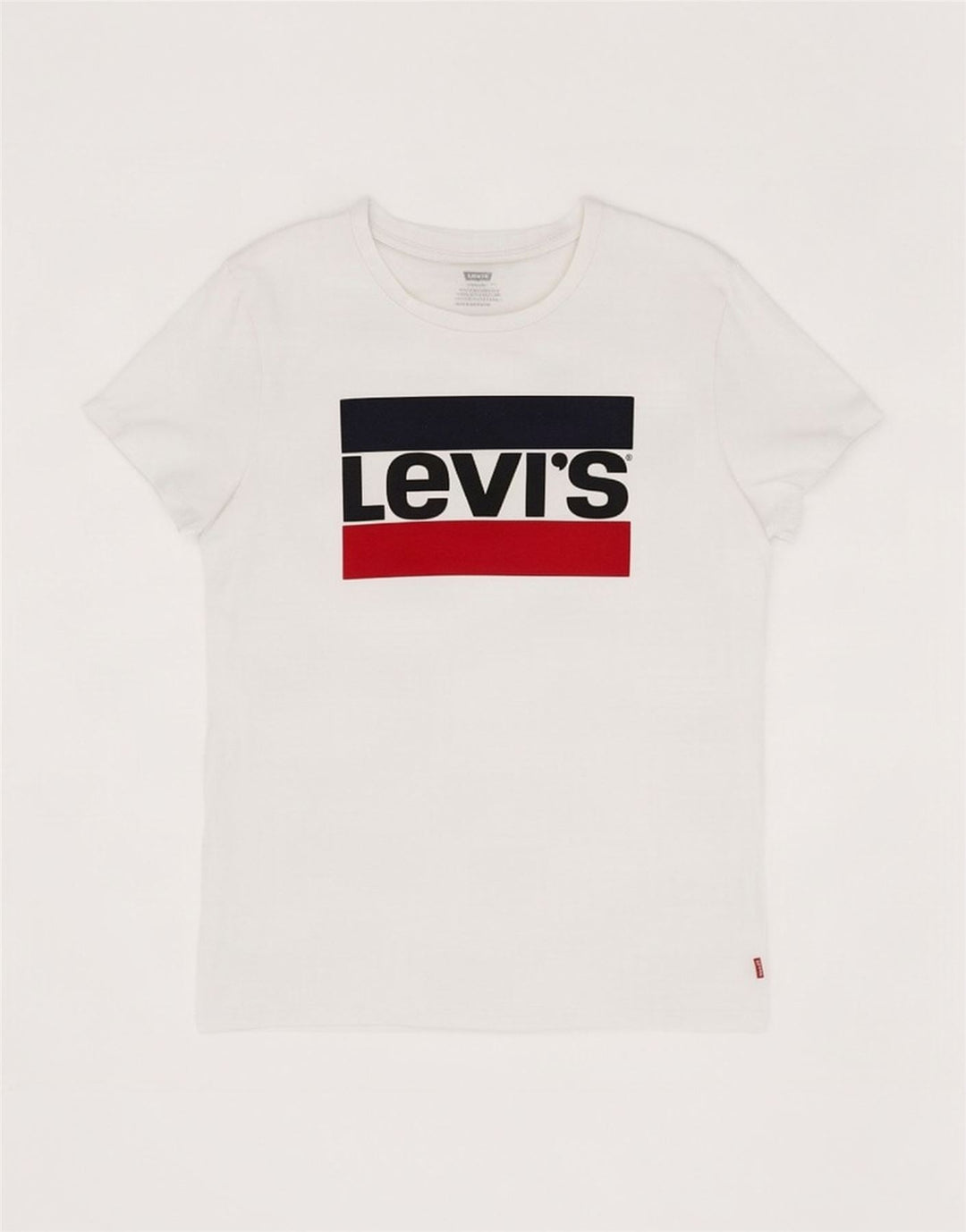 Levi's Damen-T-Shirt mit Grafik, UK 16, Größe L, weiße Baumwolle