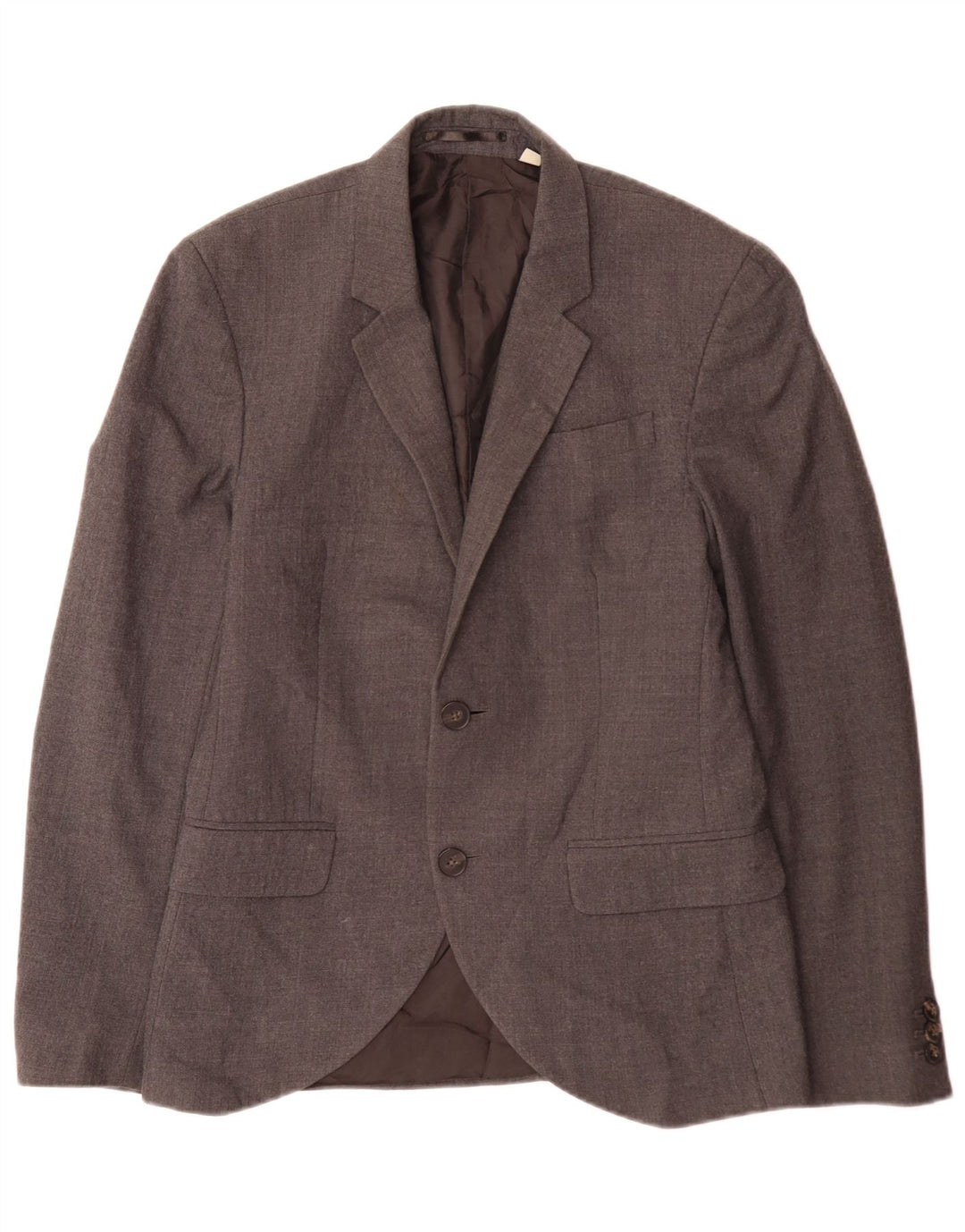 Jack Wills Herren-Blazer mit 2 Knöpfen, Größe S, Grau, Wolle, UK 36