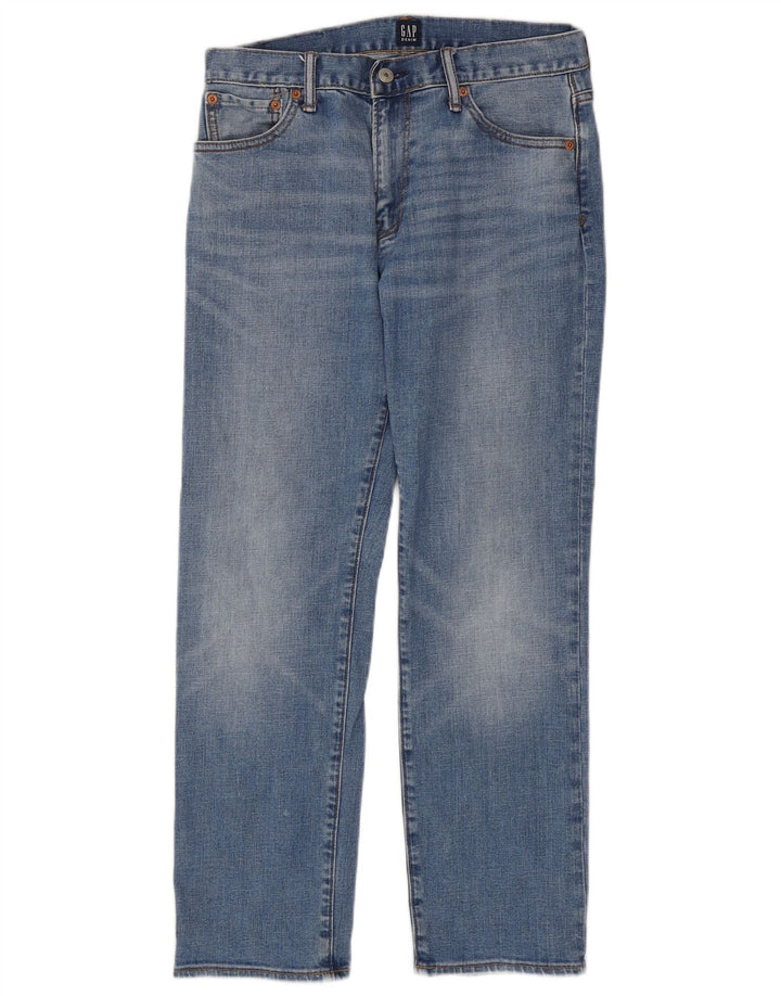 Gap Herren Straight Jeans W30 L28 Blaue Baumwolle