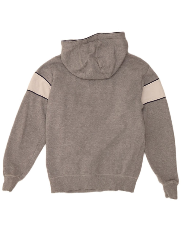 Ellesse Womens Graphic Zip Neck Hoodie Pullover UK 10 Small Grau Farbblock