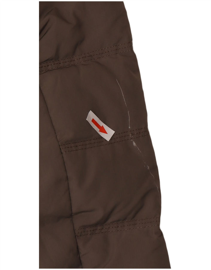 Woolrich Wattierter Damenmantel mit Kapuze, UK 6, XS, Grau, Polyester, Winter