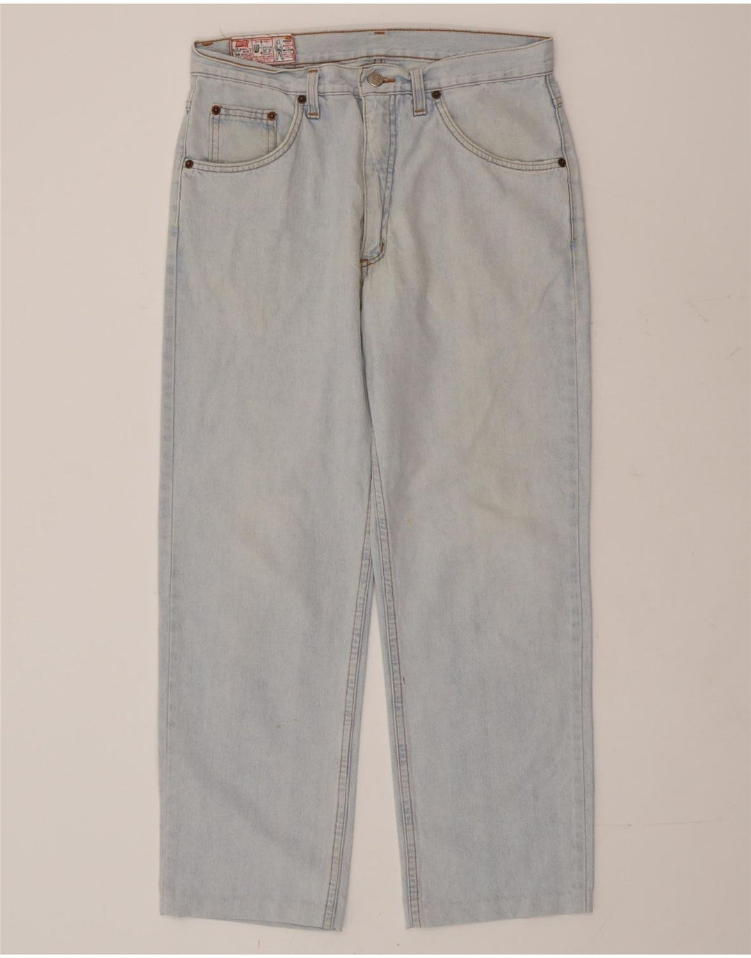 RIFLE Damen Straight Jeans W32 L27 Blaue Baumwolle