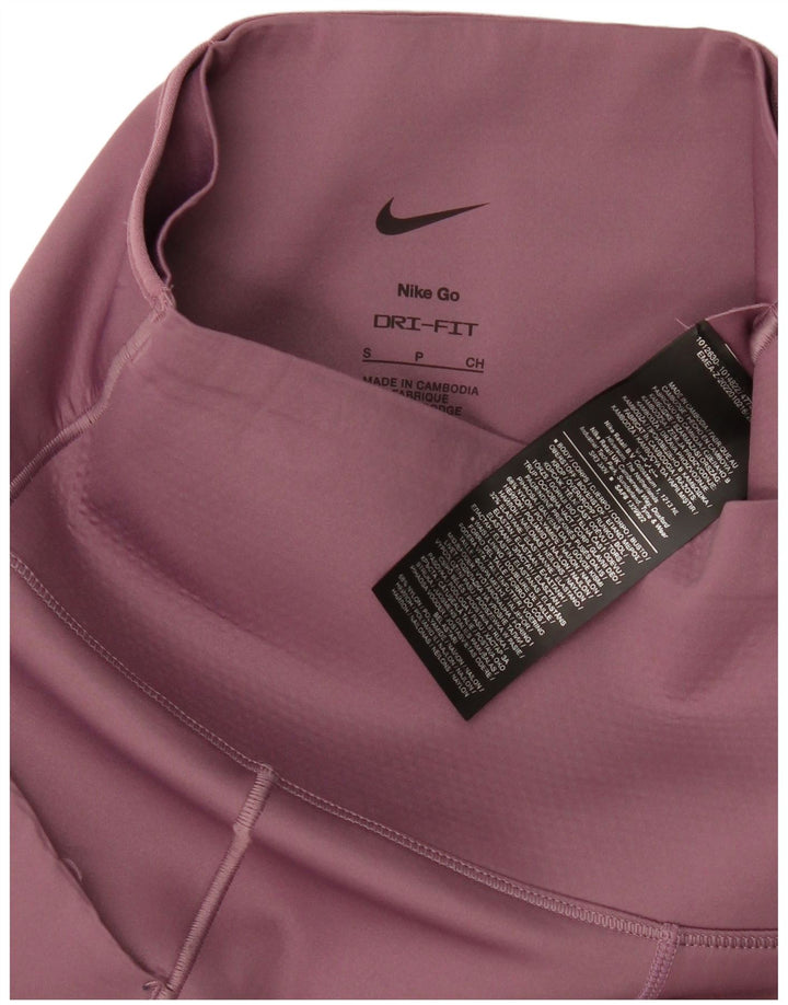 Nike Damen Dri Fit Leggings UK 8 Kleines rosa Nylon