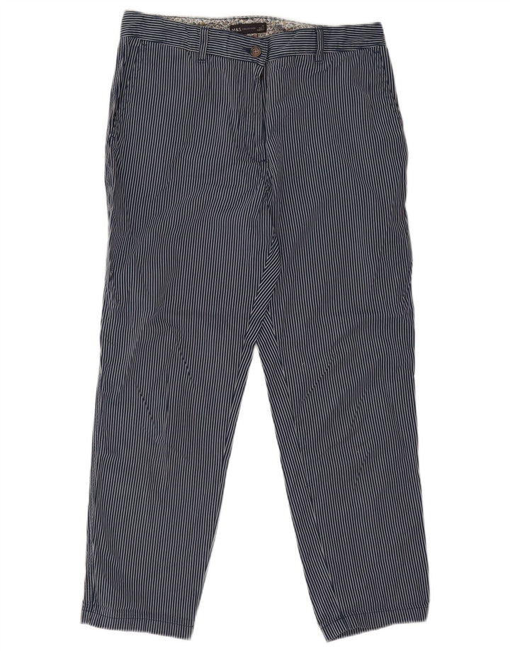 Marks & Spencer Damen-Hose mit kurzem Schnitt, UK 12, M, W30, L26, Marineblau