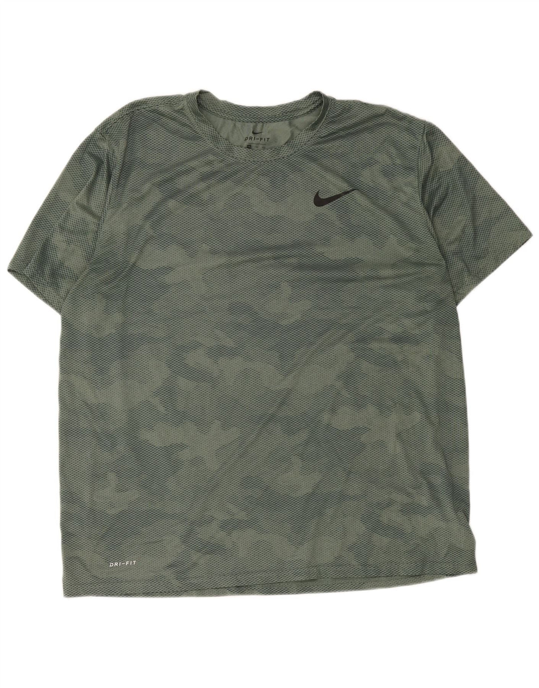 Nike Herren Dri Fit T-Shirt Top 2XL Grün Camouflage Polyester