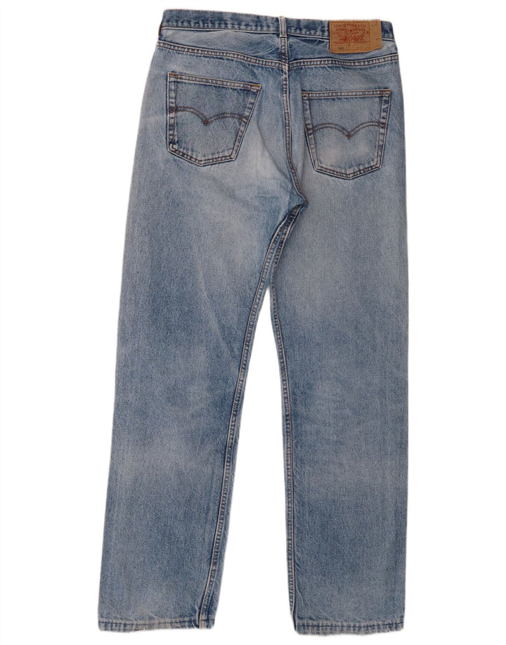 Levi's Herren 501 Distressed Straight Jeans W36 L32 Blaue Baumwolle