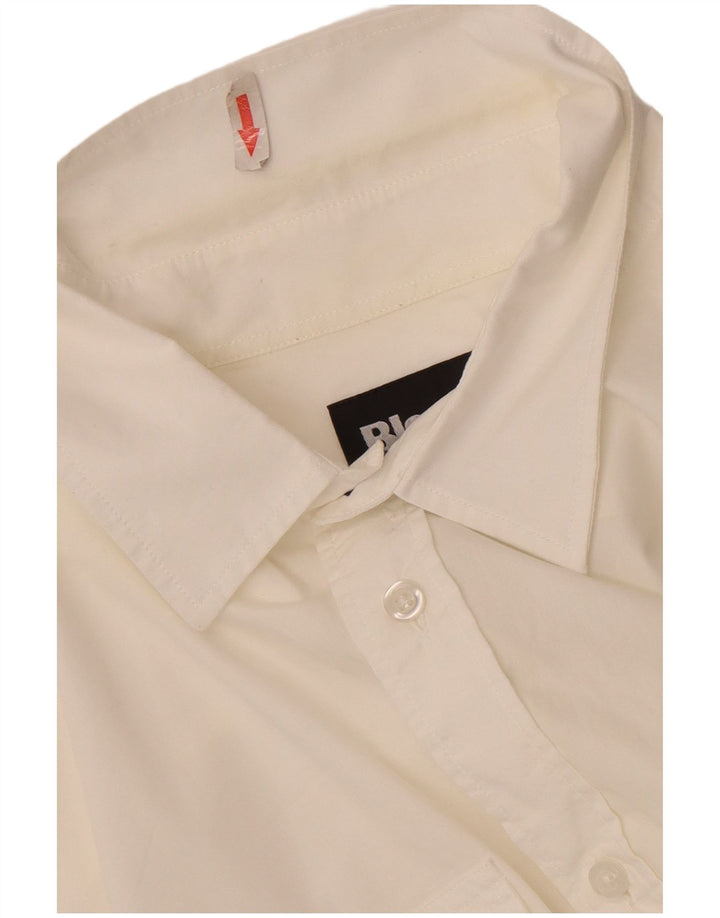 Blauer Herrenhemd 3XL Weiße Baumwolle