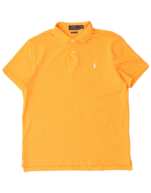 Polo Ralph Lauren Herren Custom Slim Fit Poloshirt Mittelorange Baumwolle