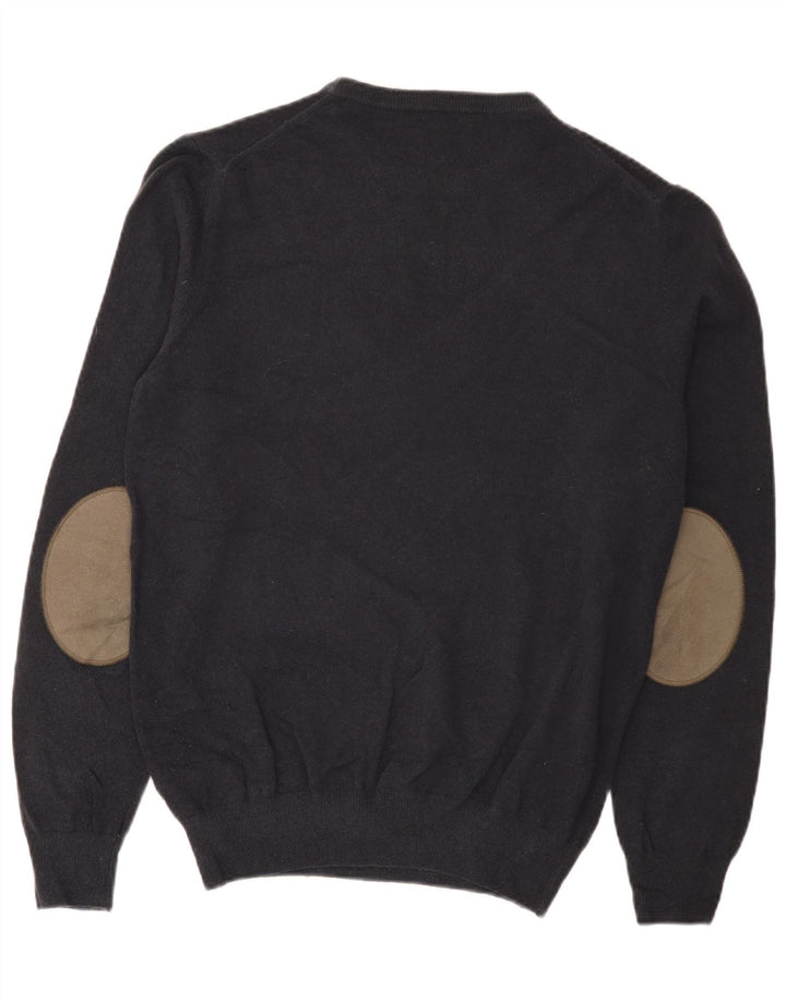 Brooksfield Herren-Pullover mit Rundhalsausschnitt, IT 50, mittelgraue Wolle