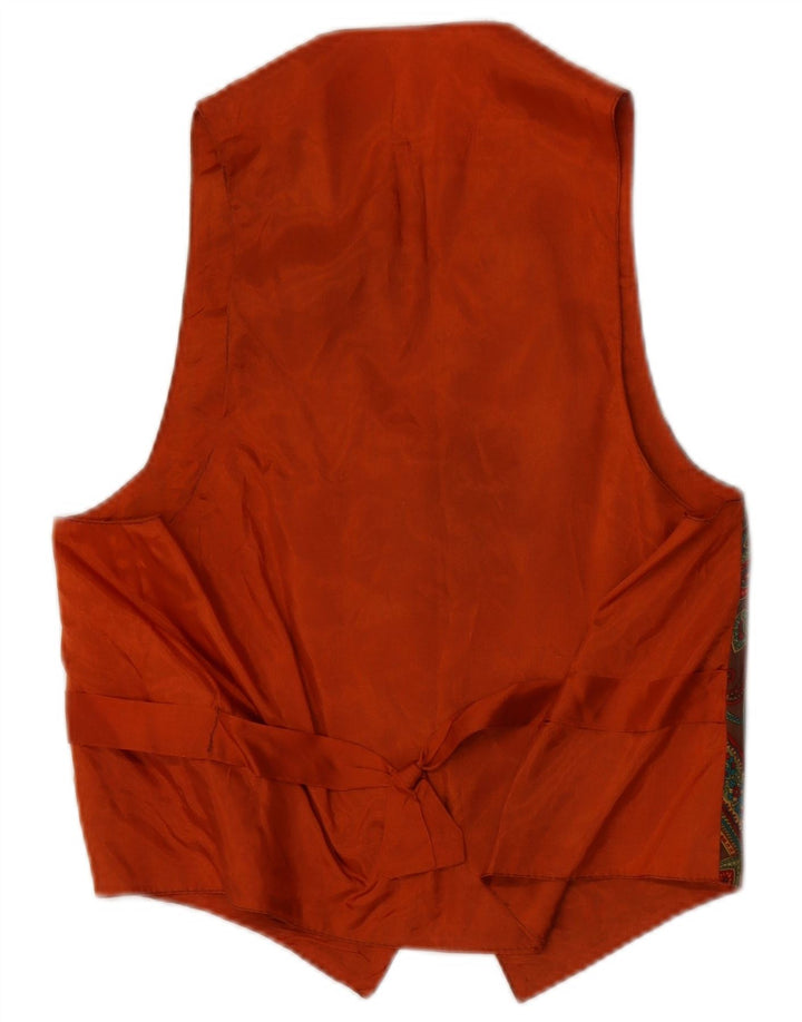 Vintage Herren Weste Kleines Orange Paisley