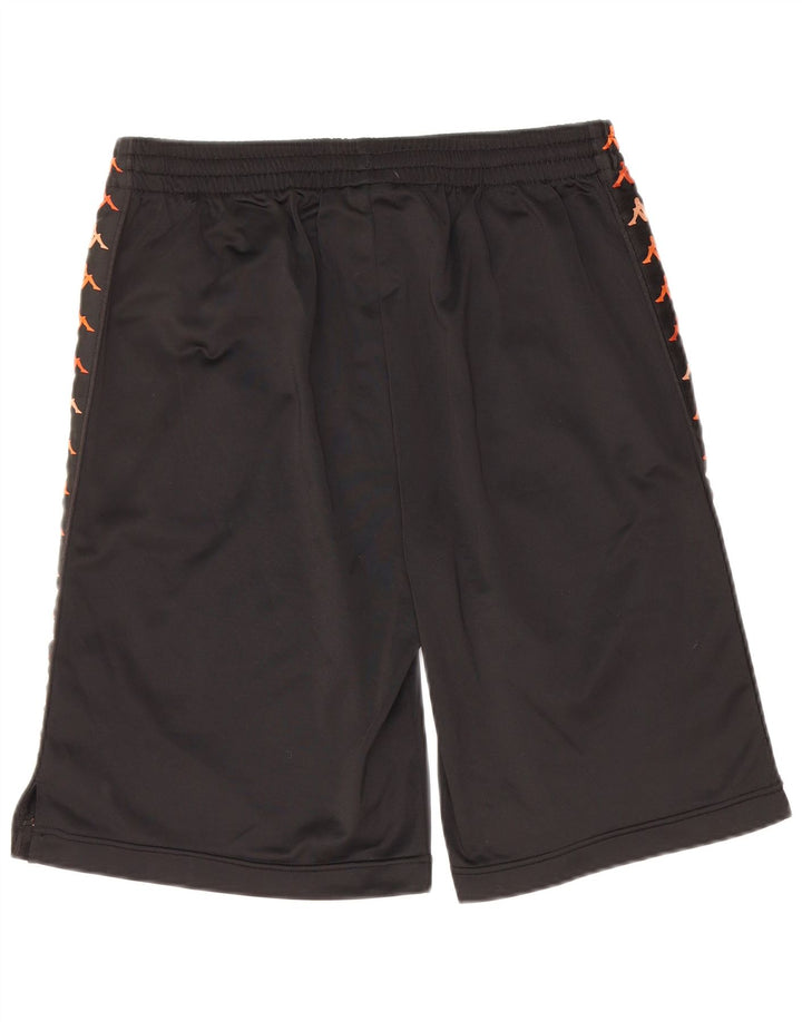KAPPA Mens Graphic Sport Shorts Large  Black Polyester