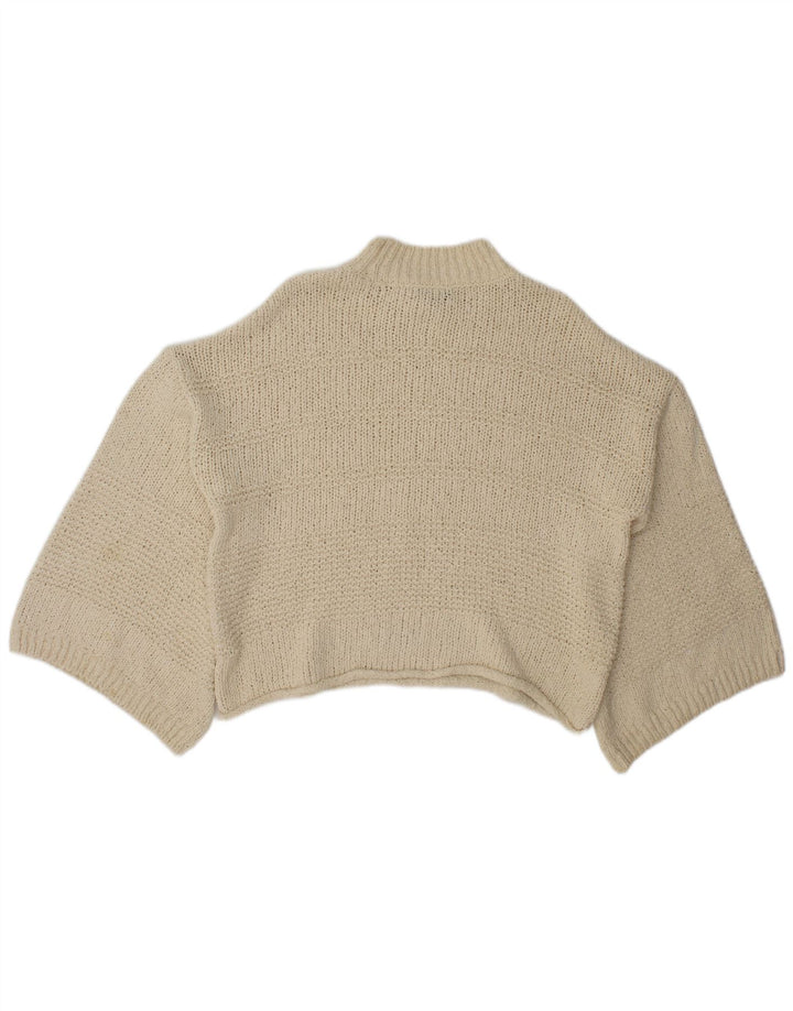 Topshop Damen-Pullover mit Rollkragen, übergroß, Gr. 8, gebrochenes Weiß