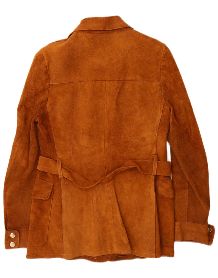 Vintage Damen Wildlederjacke UK 10 Small Brown