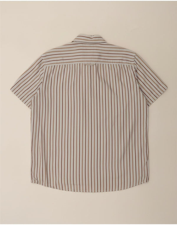 Camel Active Herren Kurzarmhemd XL Blau gestreift aus Baumwolle