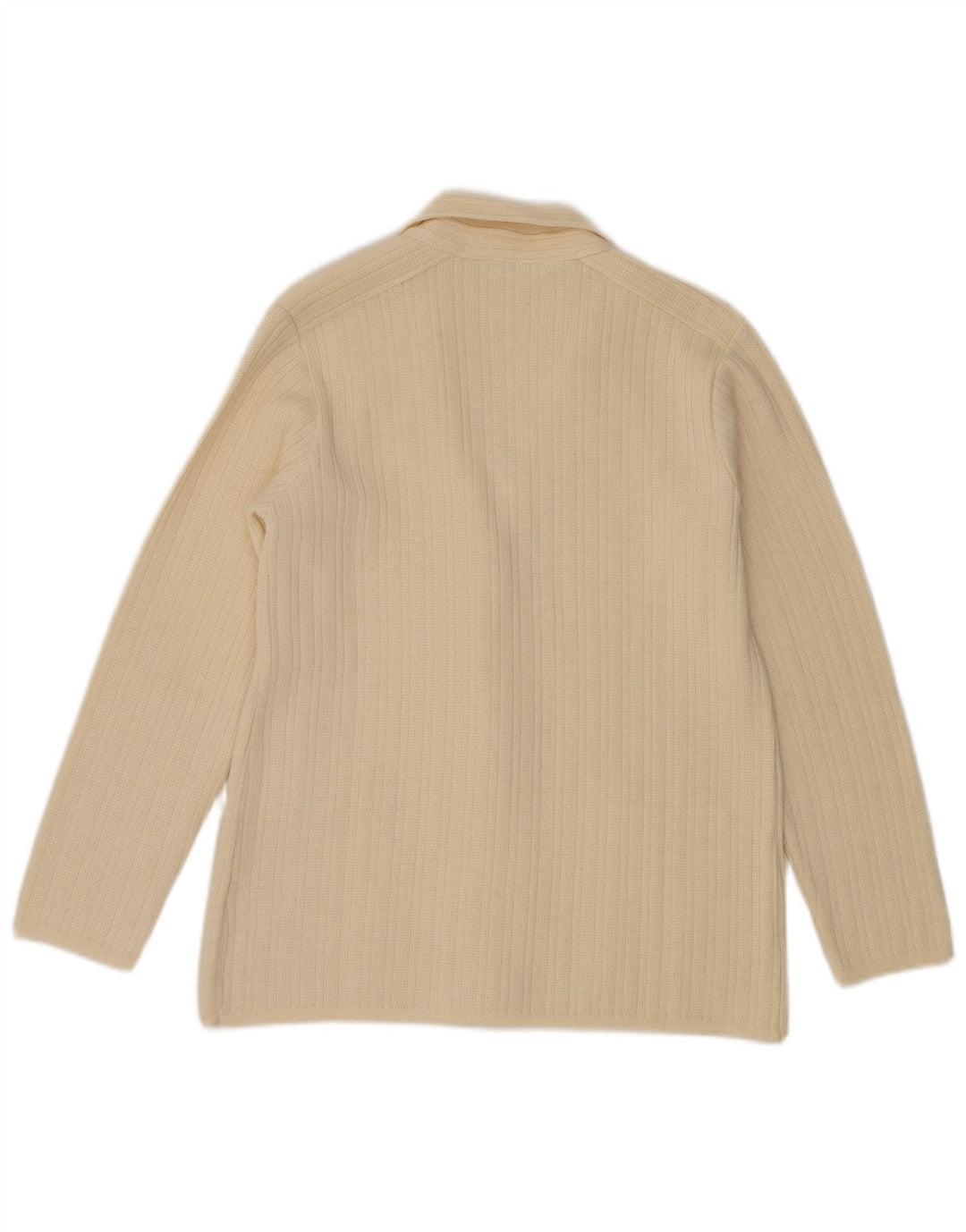 CAGI Damen-Strickjacke, übergroß, zweireihig, Größe 34, 2XS, gebrochenes Weiß
