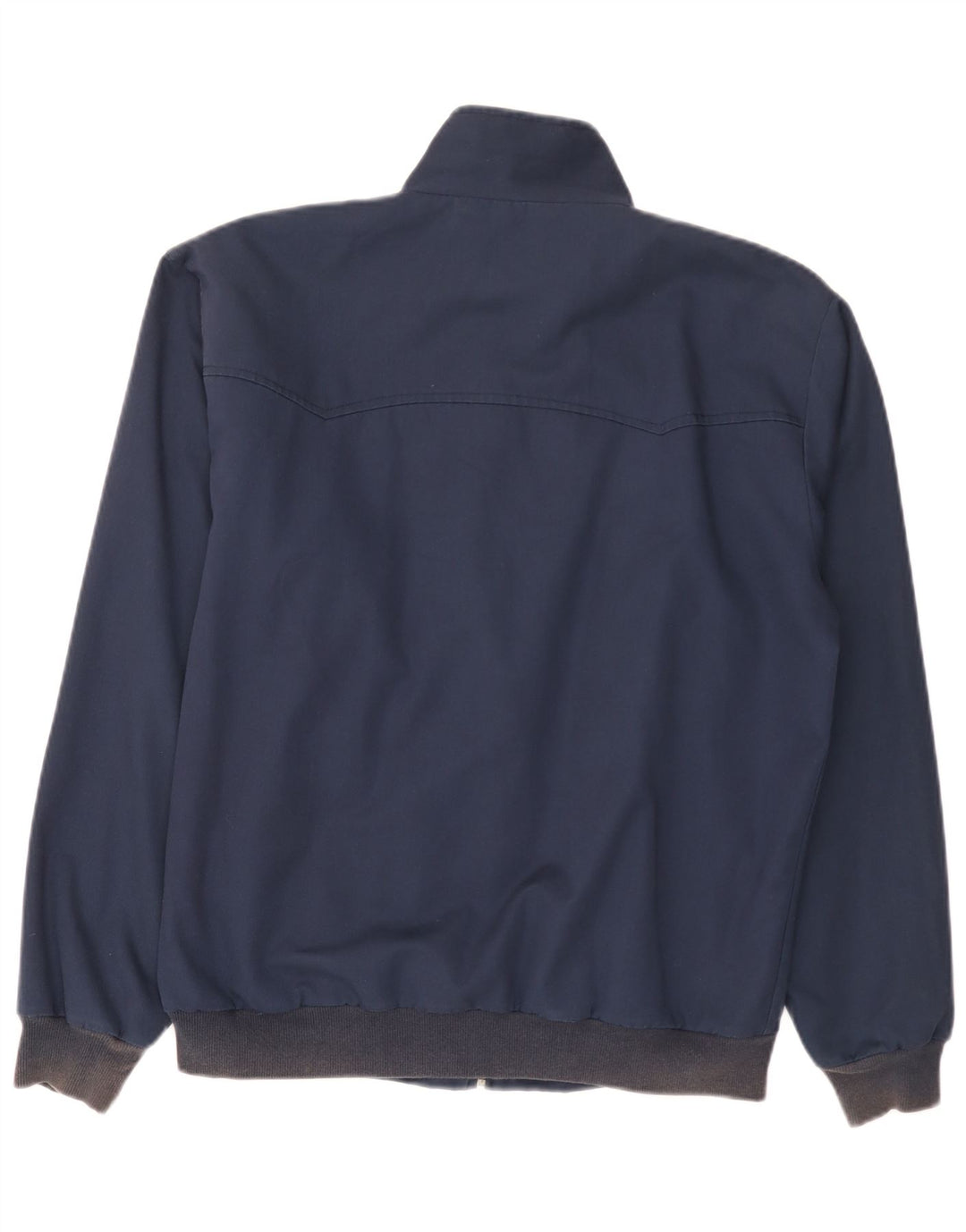 Three Stroke Herren Bomberjacke UK 40 Große marineblaue Baumwolle
