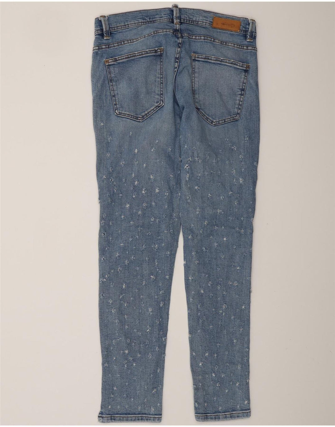 ZARA Herren Graphic Distressed Slim Jeans EU 42 Large W32 L32 Blau