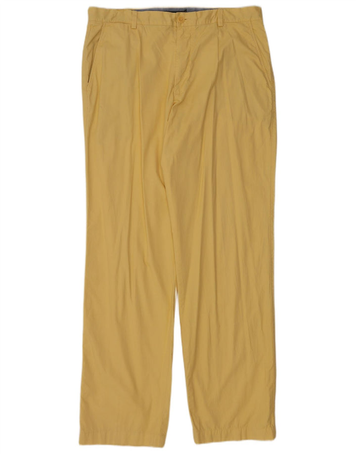 J. CREW Gerade Chinohose für Herren, W36, L34, gelbe Baumwolle