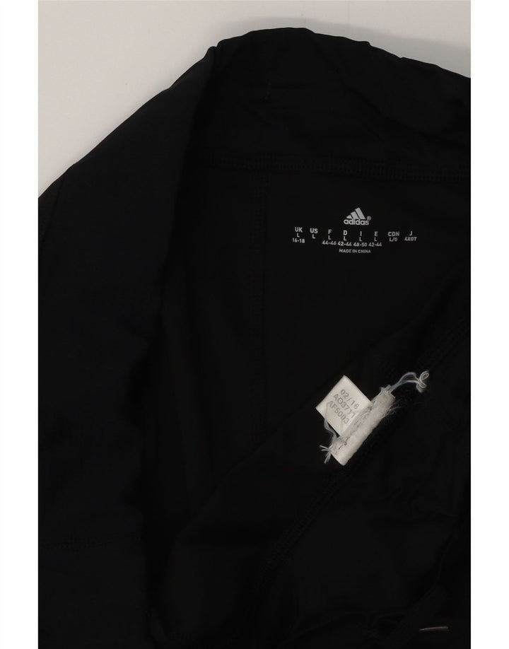 ADIDAS Damen Capri-Leggings UK 16/18 Large Schwarz