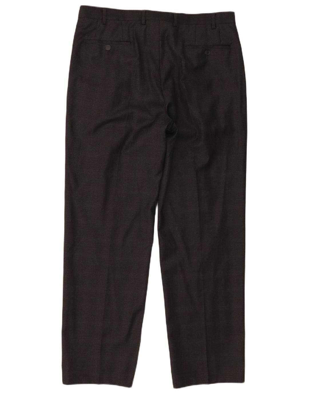 Marks & Spencer Herren-Anzughose, gerade, W36, L31, grau kariert, Schurwolle