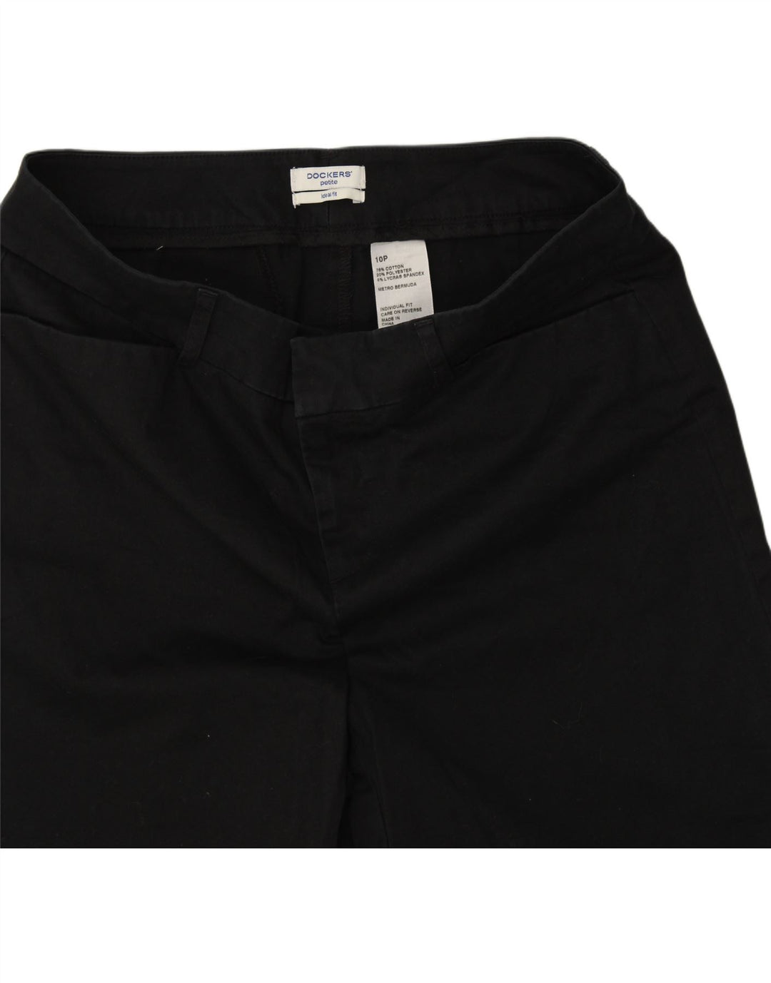 DOCKERS Womens Casual Shorts US 10 Large W32  Black Cotton Vintage Dockers and Second-Hand Dockers from Messina Hembry 