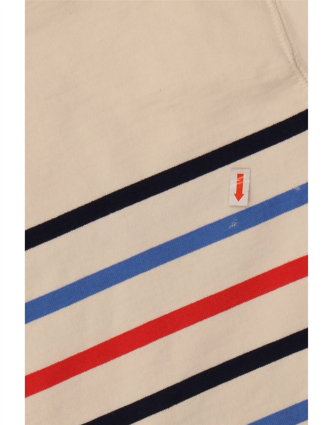 Joules Damen-Sweatshirt-Pullover in Übergröße, UK 8, Größe S, weiß, gestreift, Baumwolle