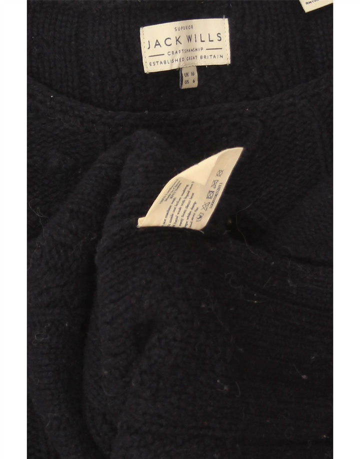 JACK WILLS Damen-Pullover, übergroß, U-Boot-Ausschnitt, Gr. 10, Marineblau