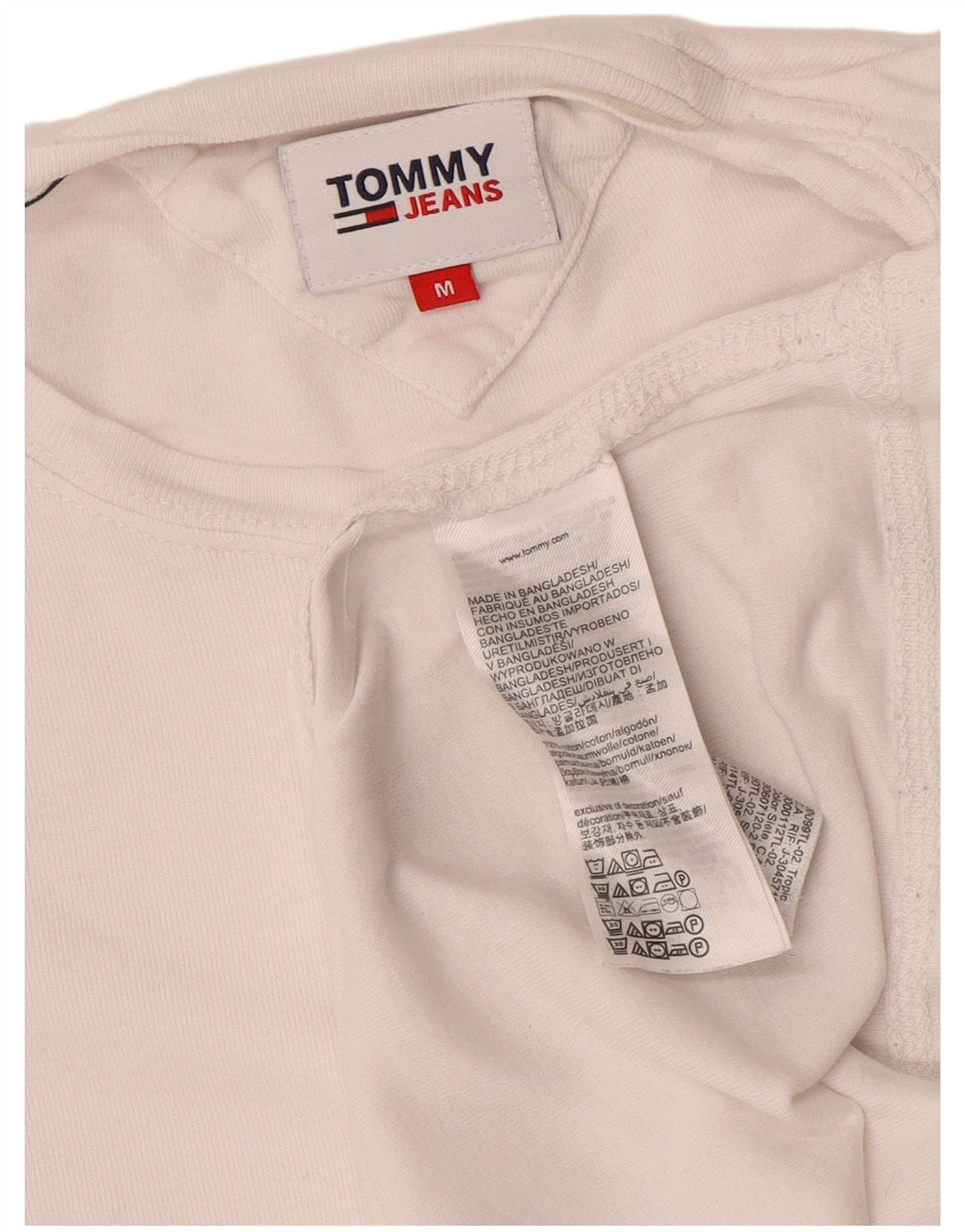 Tommy Hilfiger Herren-Top, langärmelig, mittelweiße Baumwolle