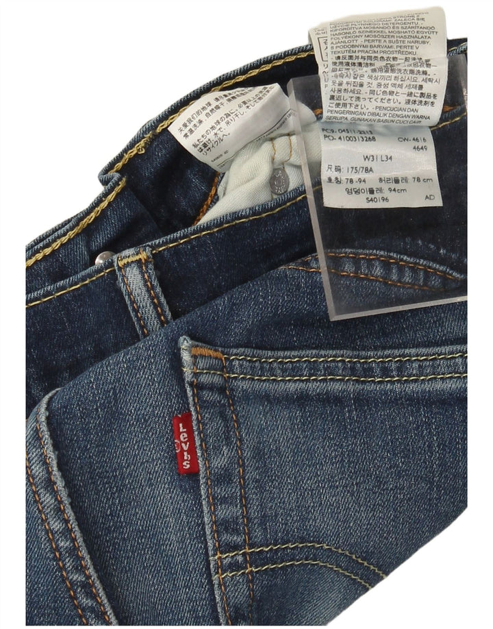 Levi's Herren Straight Jeans W31 L28 Blaue Baumwolle