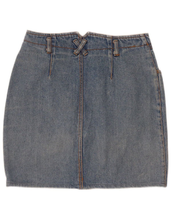 Vintage Damen Mini Jeansrock W26 Klein Blau