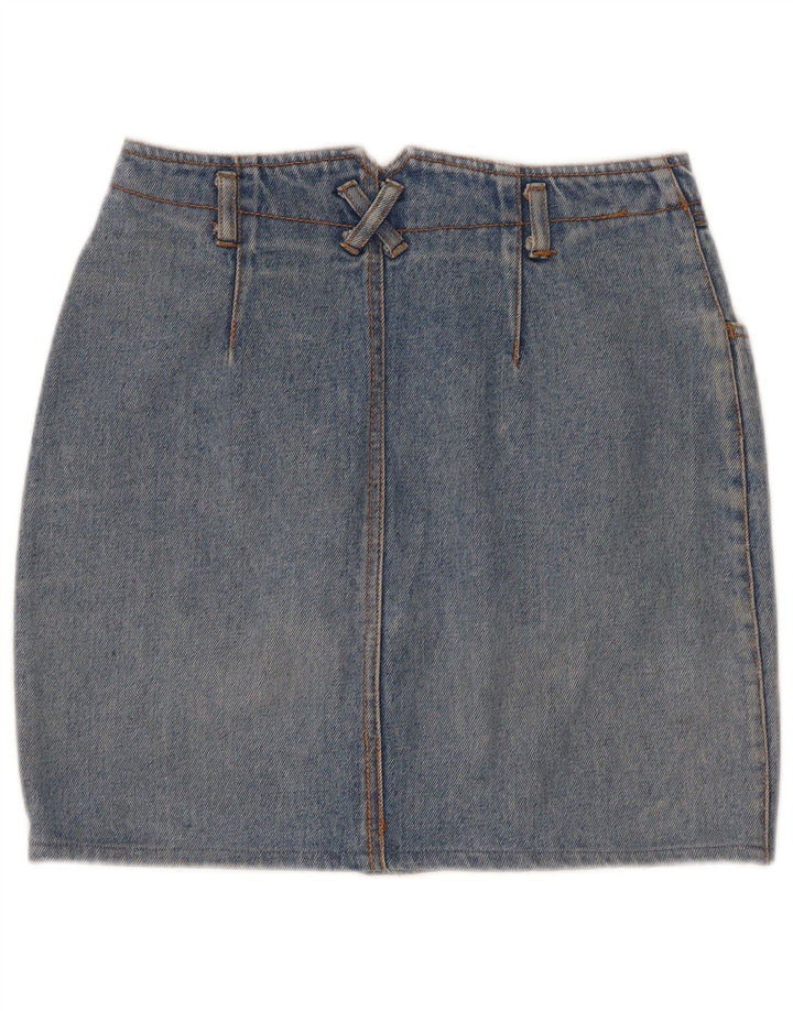 Vintage Damen Mini Jeansrock W26 Klein Blau
