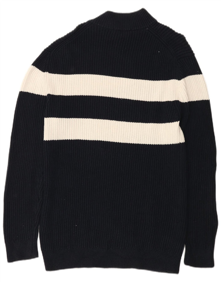 French Connection Herren-Pullover mit Rollkragen, mittelgroß, Marineblau gestreift