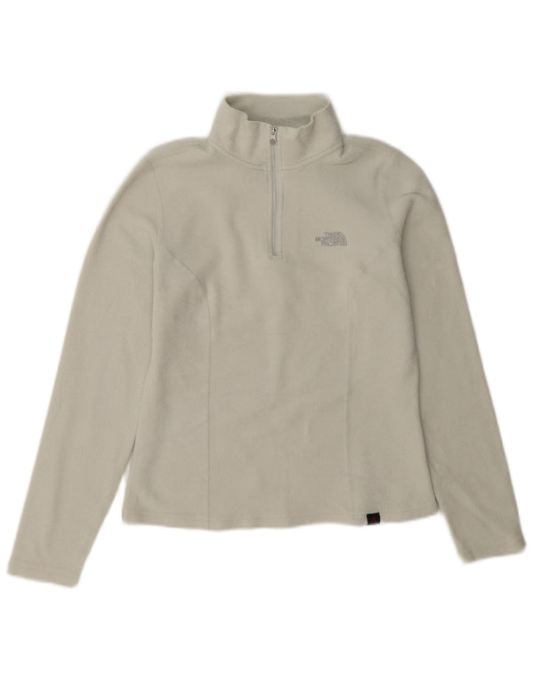 The North Face Damen-Fleecepullover mit Reißverschluss am Hals, UK 6, XS, gebrochenes Weiß, Polyester