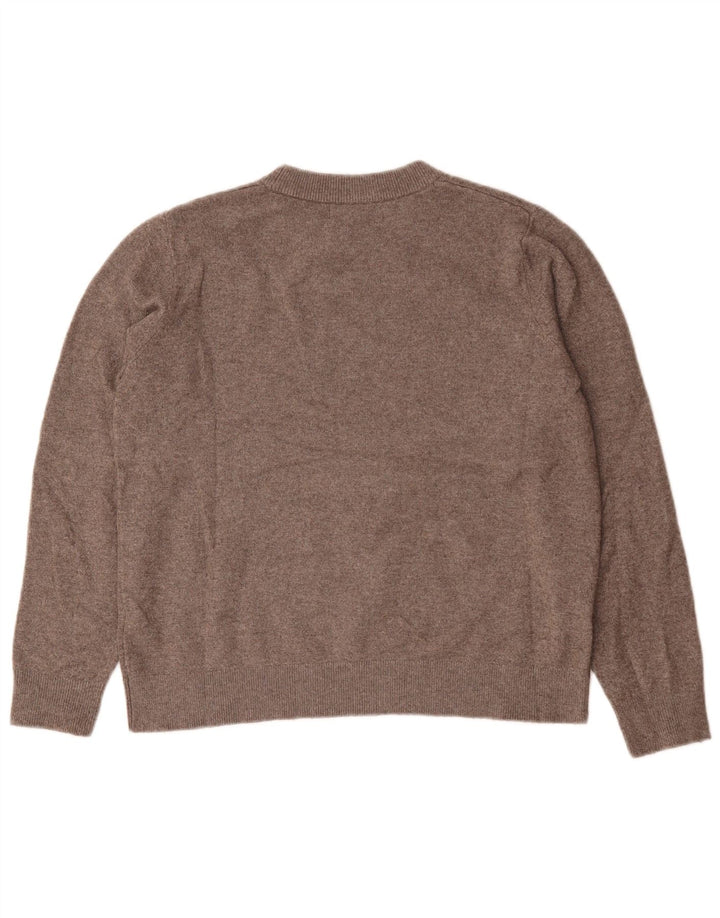 Marks & Spencer Damen-Pullover mit Rundhalsausschnitt, UK 14, Mittelgrau, Polyester