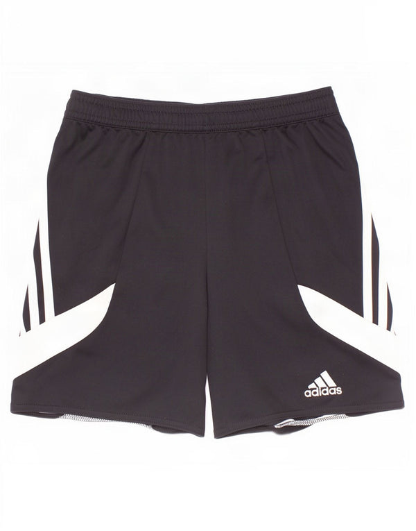 Adidas Climalite Sportshorts für Jungen, 9–10 Jahre, mittelgroß, Schwarz, Farbblock