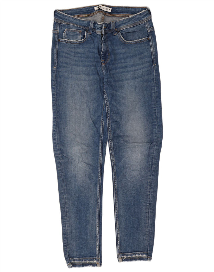 Zara Damen Slim Jeans EU 38 Small W28 L27 Blau
