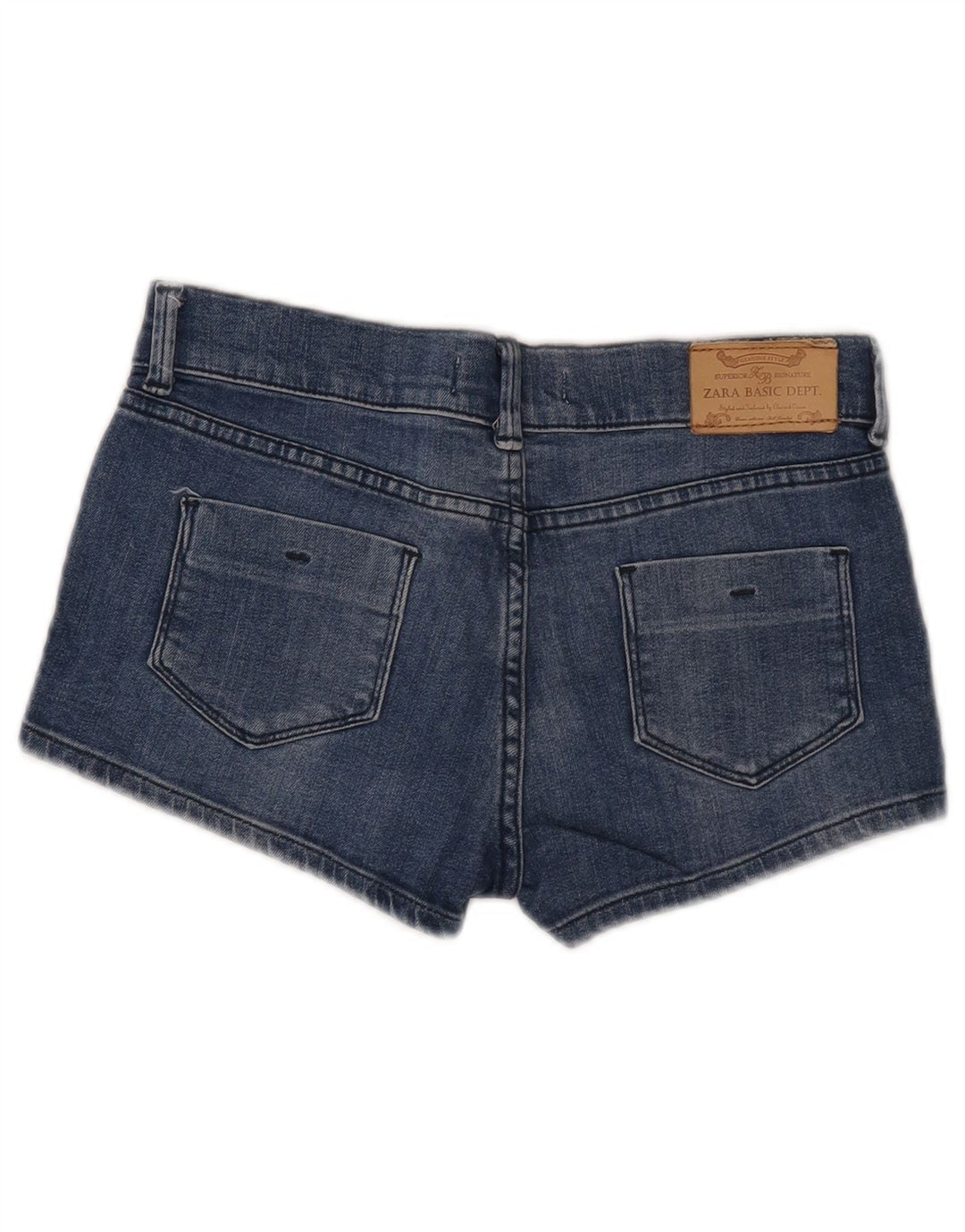 ZARA Damen Jeansshorts EU 36 XS W26 Blau