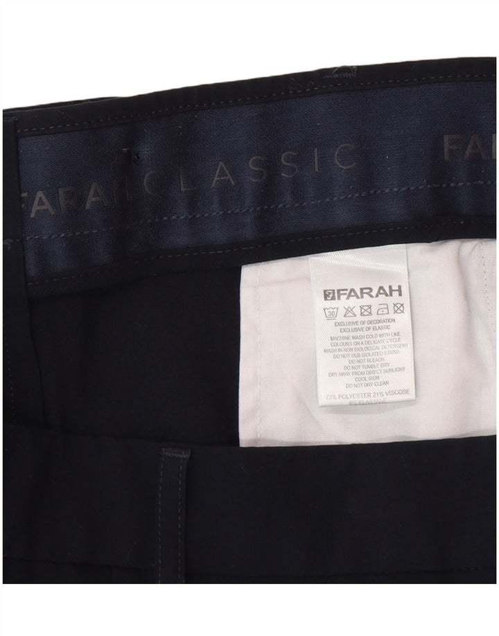 Farah Herren-Freizeithose, gerade, W34, L29, Marineblau, Polyester