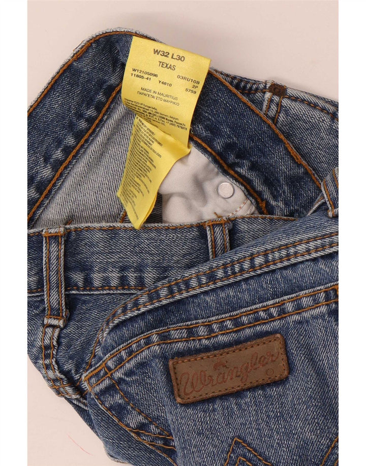 Wrangler Herren Texas Straight Jeans W32 L30 Blaue Baumwolle