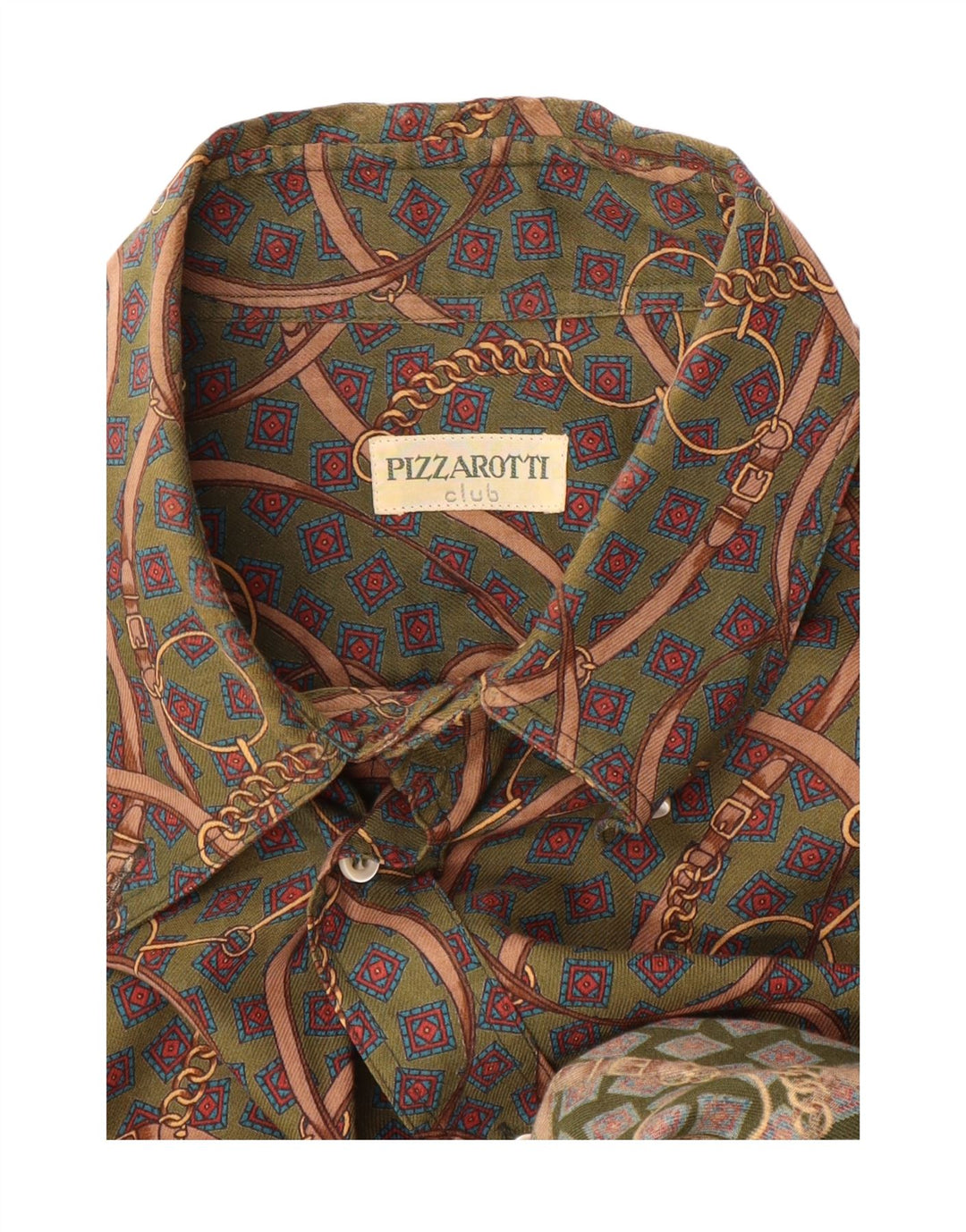 Pizzarotti Herren-Hemd mit abstraktem Muster, XL, Grün
