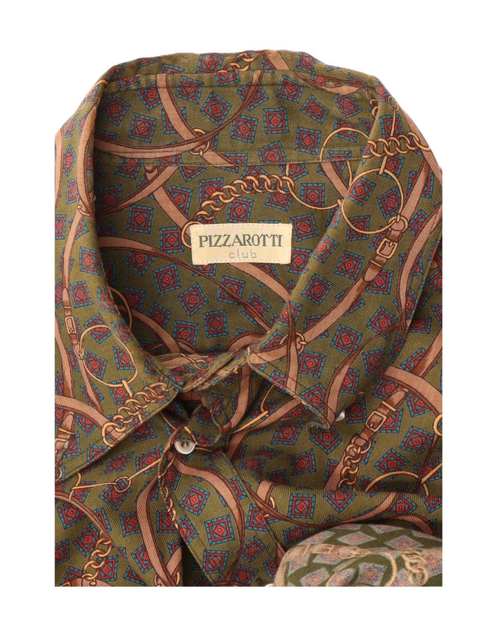 Pizzarotti Herren-Hemd mit abstraktem Muster, XL, Grün
