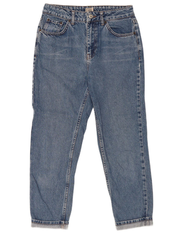 Topshop Mom-Cropped-Jeans für Damen, W28, L24, Blau, Baumwolle