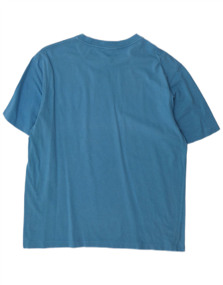 Lacoste Herren T-Shirt Top Größe 4 mittelblaue Baumwolle