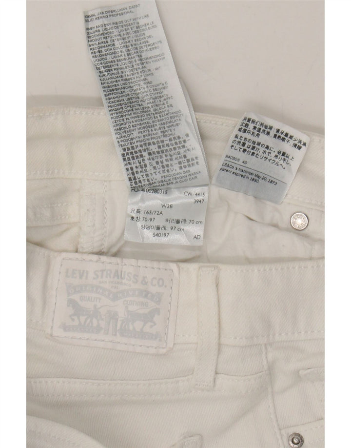 LEVI'S Womens 712 Crop Slim Jeans W28 L25 White Cotton Vintage Levi's and Second-Hand Levi's from Messina Hembry 