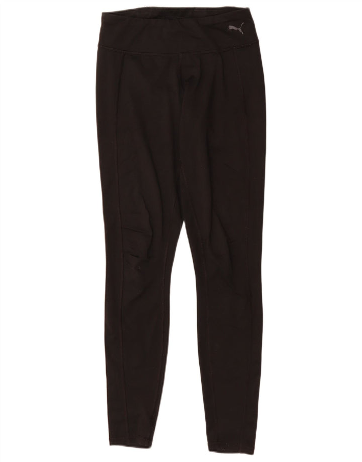 PUMA Damen Leggings UK 8 Small Schwarz Nylon