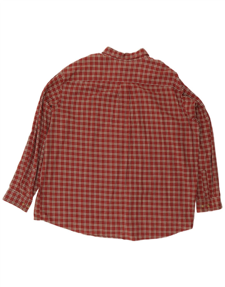L.L.Bean Herren-Flanellhemd mit lockerer Passform, 2XL, rot kariert, Baumwolle