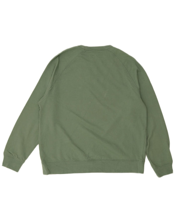 Marks & Spencer Womens Loose Fit Sweatshirt Pullover UK 18 XL Grüne Baumwolle