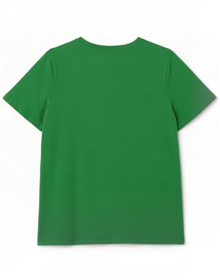 Zara Damen-Blusenoberteil, UK-Größe 46, Größe L, grüne Baumwolle