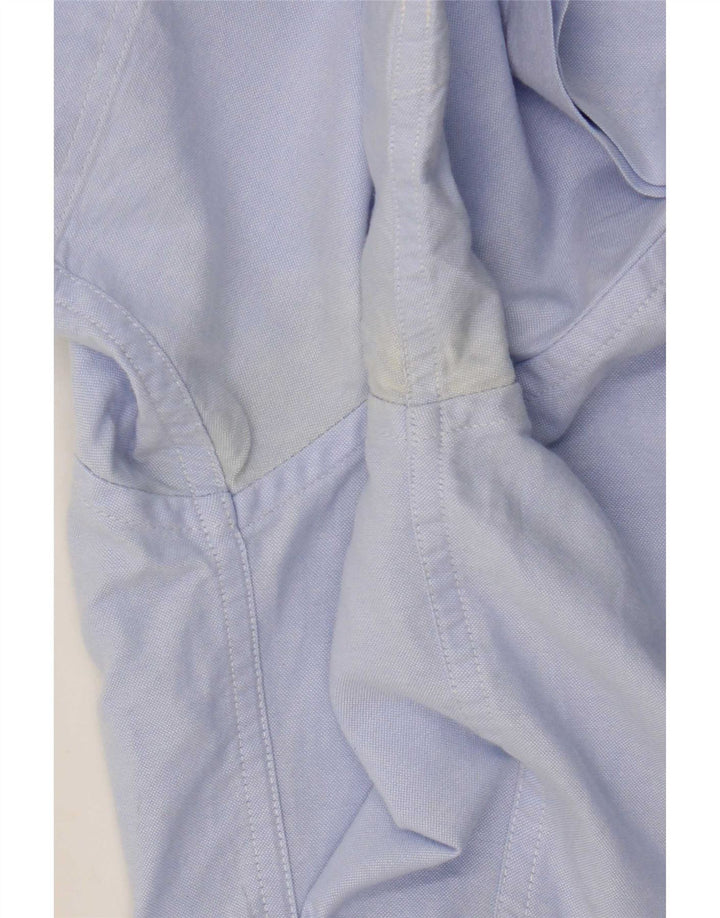Gant Herren-Hemd, kurzärmelig, normale Passform, Größe 39, mittelblaue Baumwolle